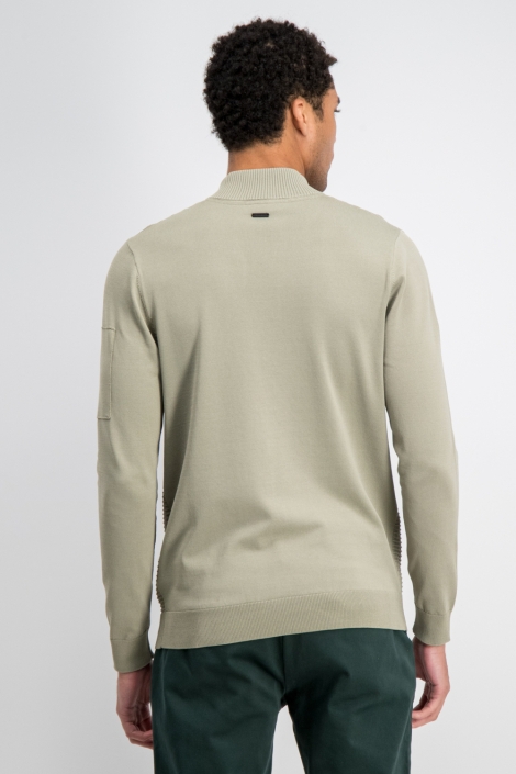 Gabbiano groene heren trui | Model achteraanzicht
