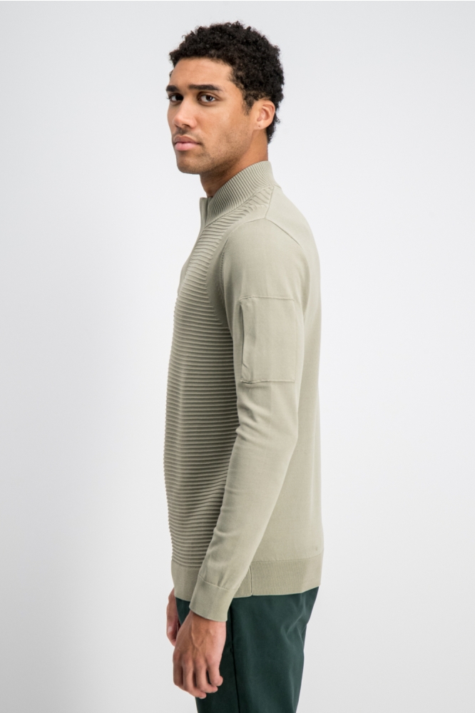 Gabbiano groene heren trui | Model zijaanzicht