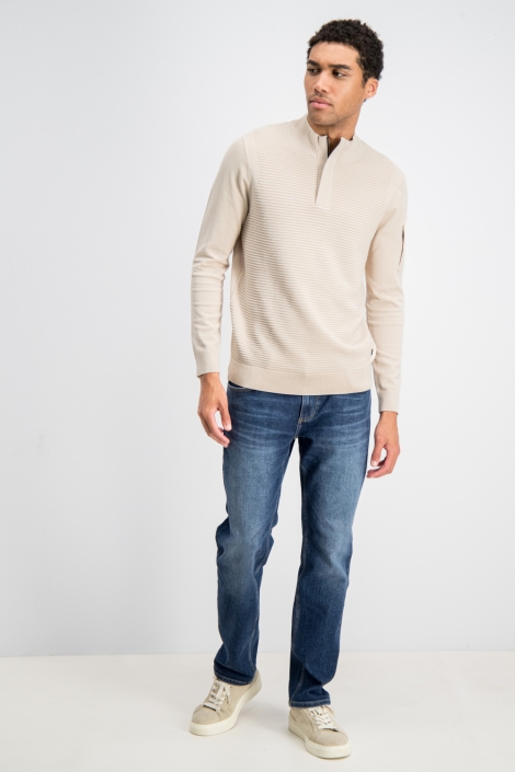 Gabbiano zand heren trui | Model