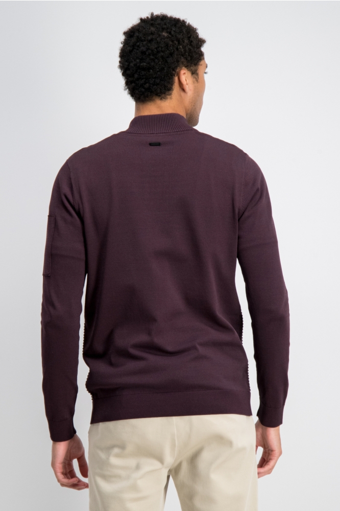 Gabbiano bordeaux heren trui | Model achteraanzicht