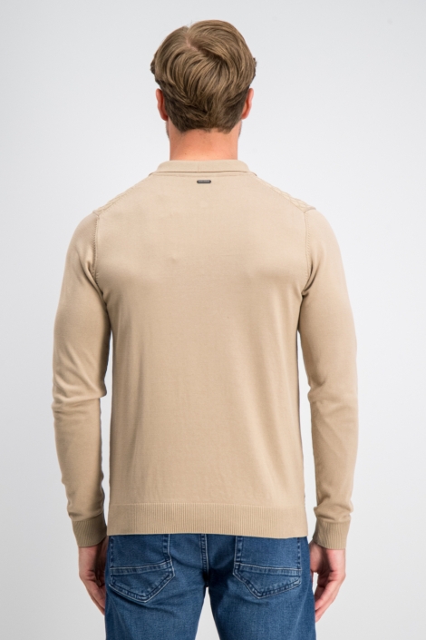 Gabbiano camel heren trui | Model achteraanzicht