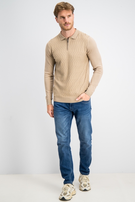 Gabbiano camel heren trui | Model