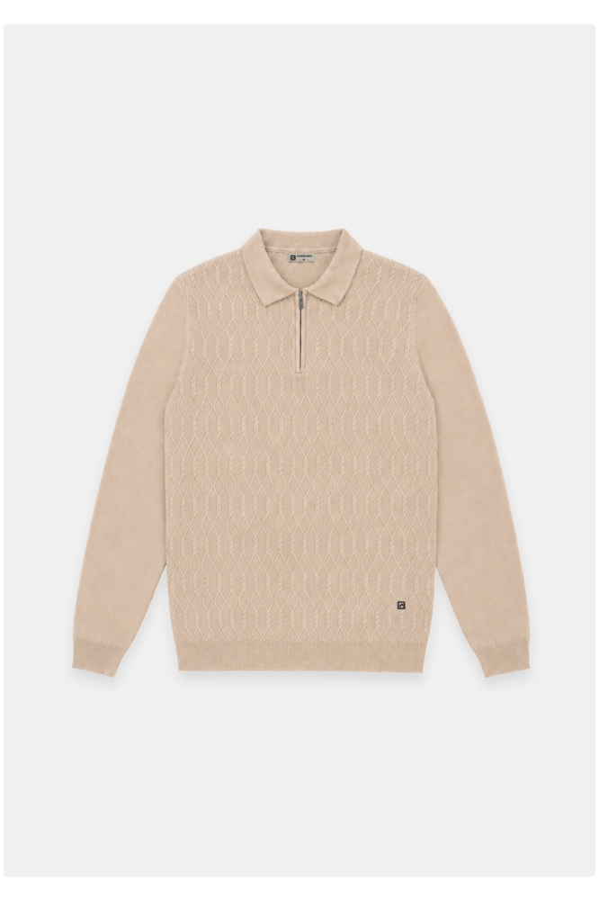 Gabbiano camel heren trui | Vooraanzicht