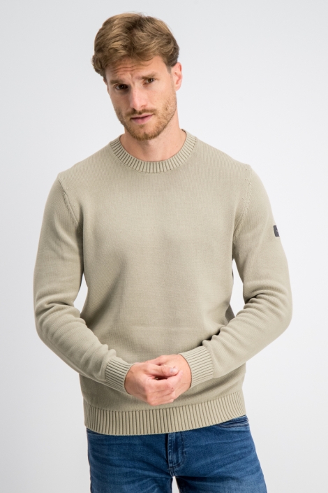 Gabbiano groene heren trui | Model vooraanzicht