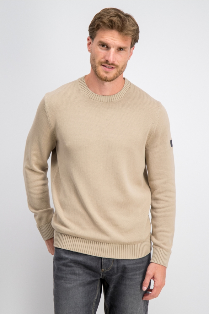 Gabbiano camel heren trui | Model vooraanzicht