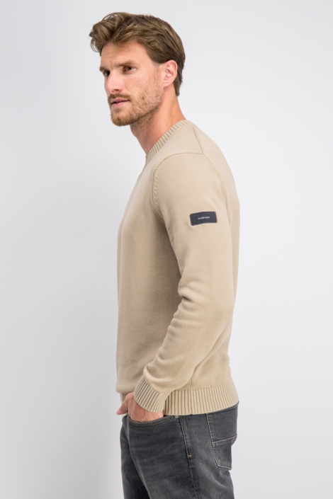 Gabbiano camel heren trui | Model zijaanzicht
