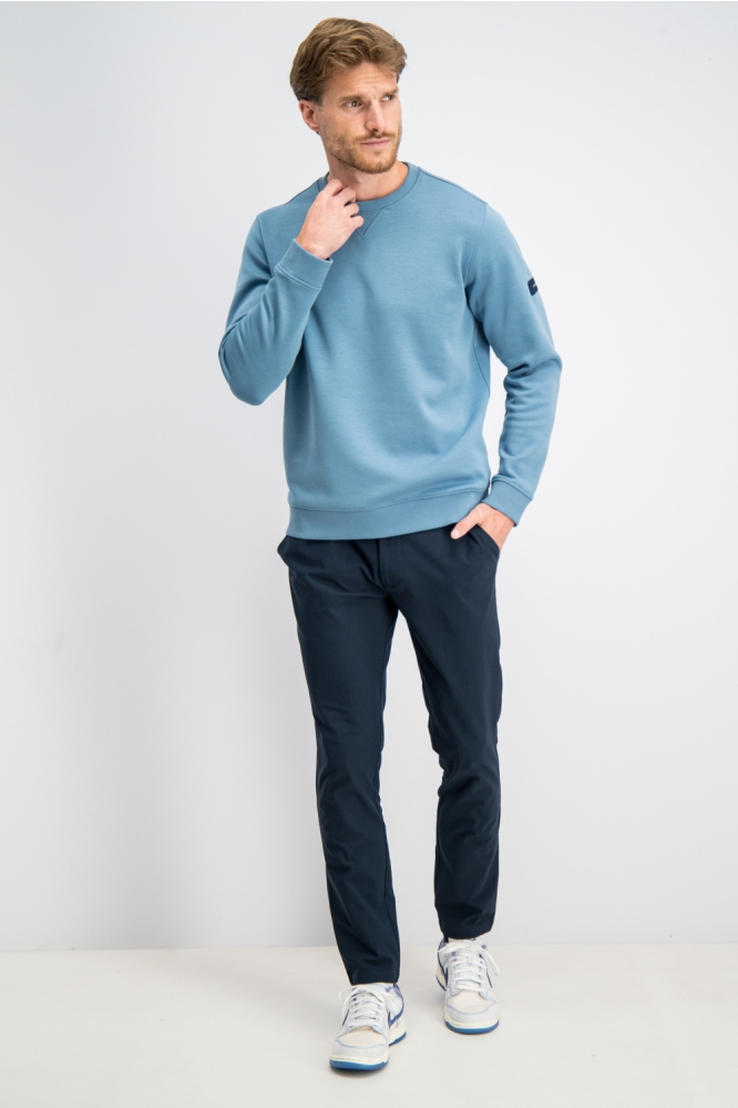 Gabbiano blauwe heren sweater | Model