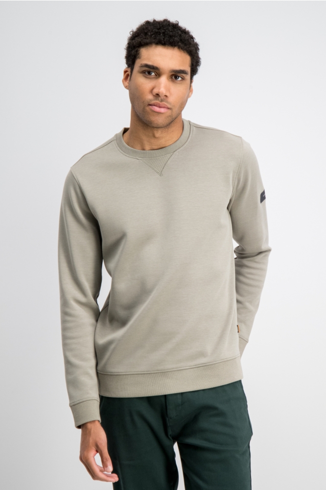 Gabbiano groene heren sweater | Model vooraanzicht
