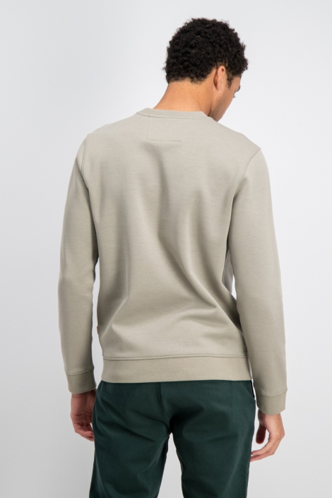 Gabbiano groene heren sweater | Model achteraanzicht