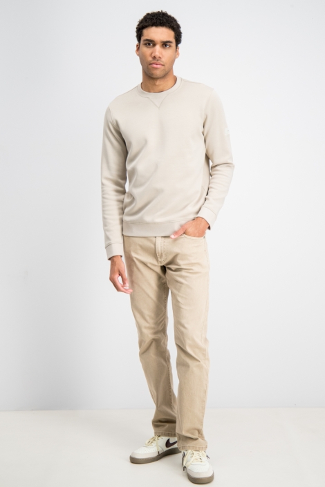 Gabbiano zand heren sweater | Model