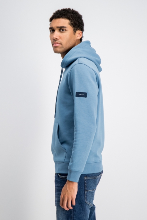 Gabbiano blauwe heren sweater | Model zijaanzicht