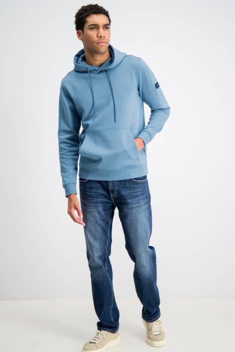Gabbiano blauwe heren sweater | Model