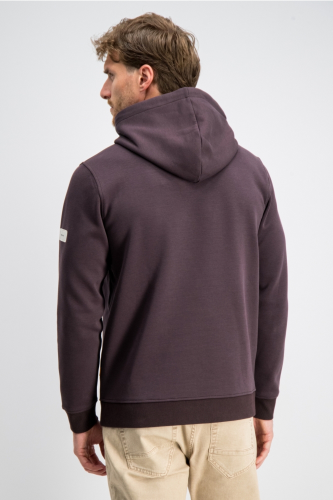 Gabbiano bordeaux heren sweater | Model achteraanzicht