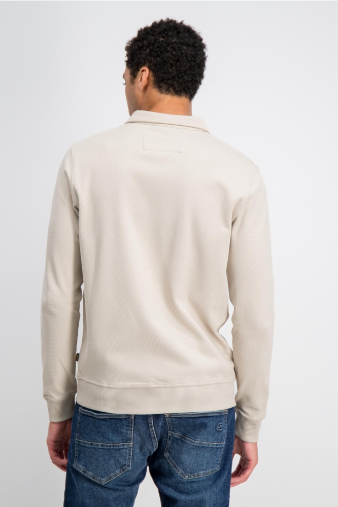 Gabbiano beige heren trui | Model achteraanzicht