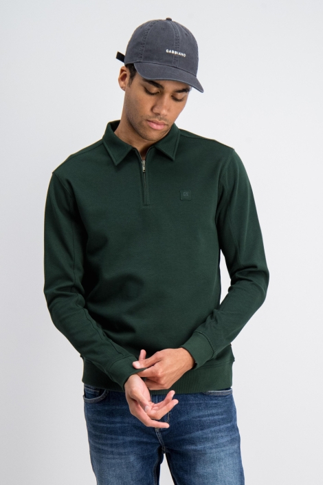Gabbiano groene heren trui | Model vooraanzicht
