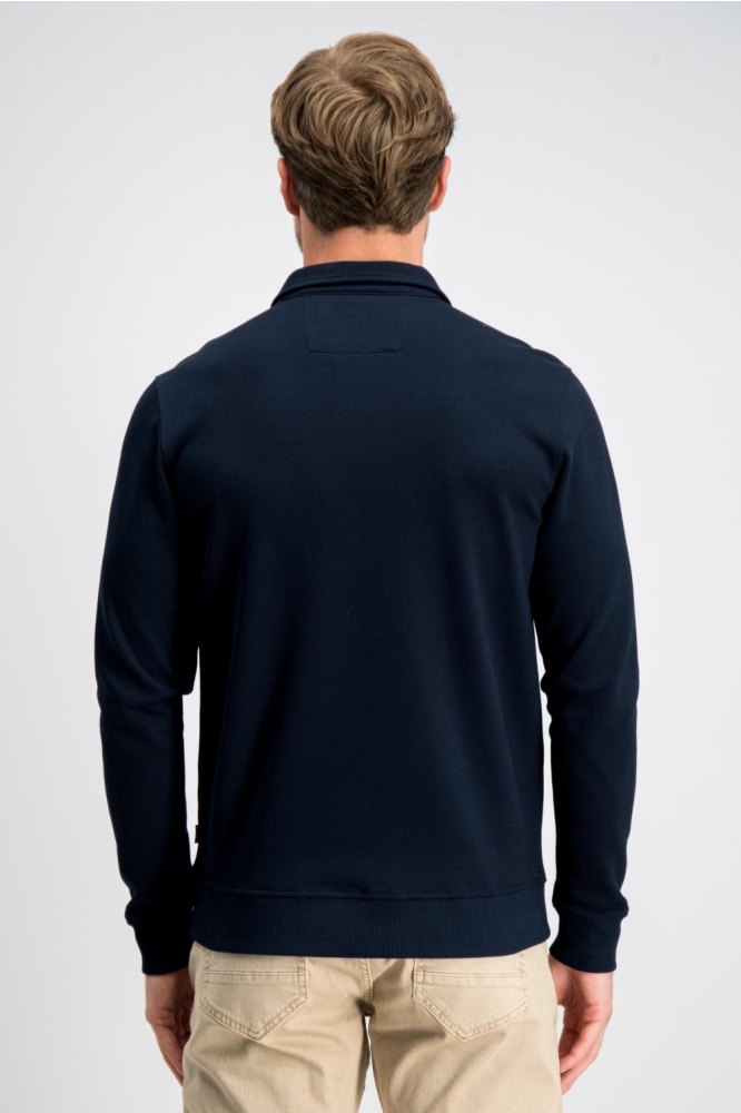 Gabbiano blauwe heren trui | Model achteraanzicht