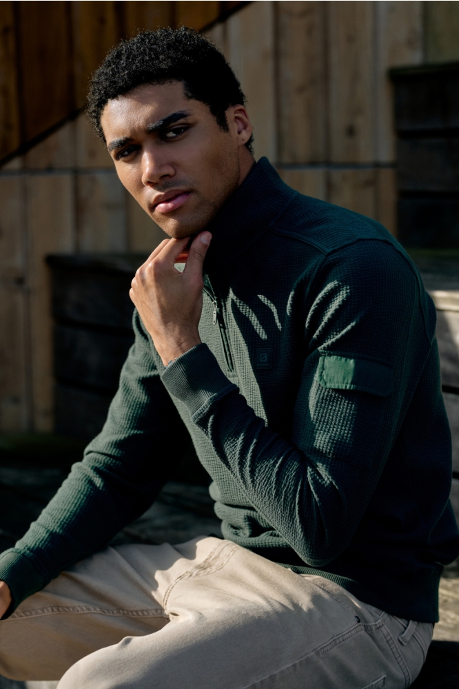 Gabbiano groene heren sweater | Sfeerbeeld, In situatie