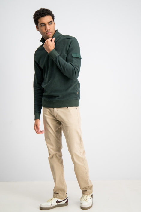 Gabbiano groene heren sweater | Model