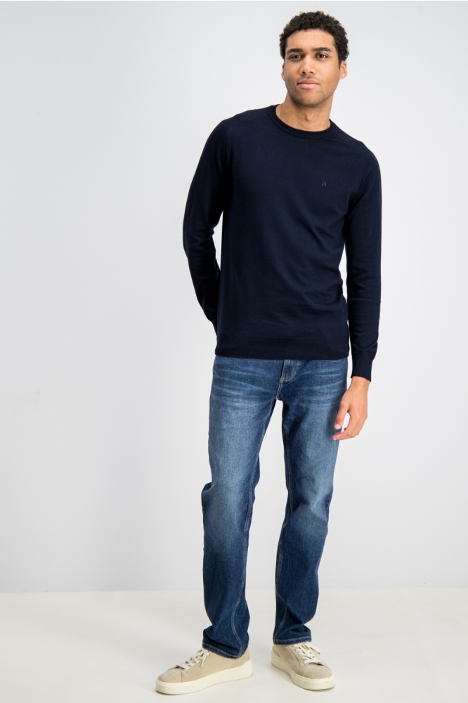 Gabbiano blauwe heren trui | Model