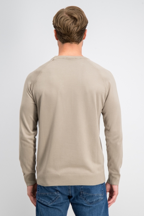 Gabbiano taupe heren trui | Model achteraanzicht