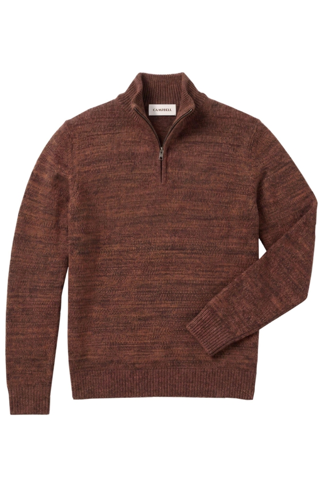 Campbell cognac heren trui | Vooraanzicht