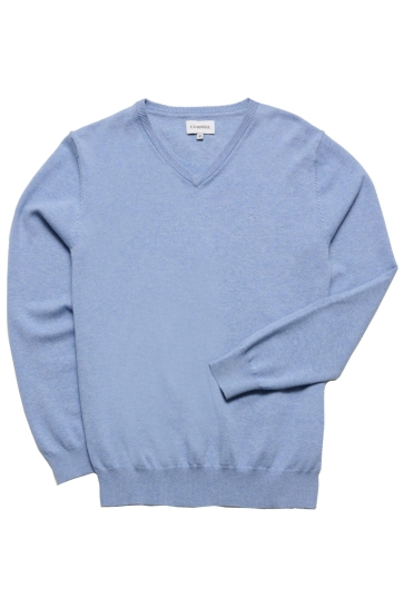 Campbell Trui LONDON TRUI V HALS 107885 Light Blue Melange