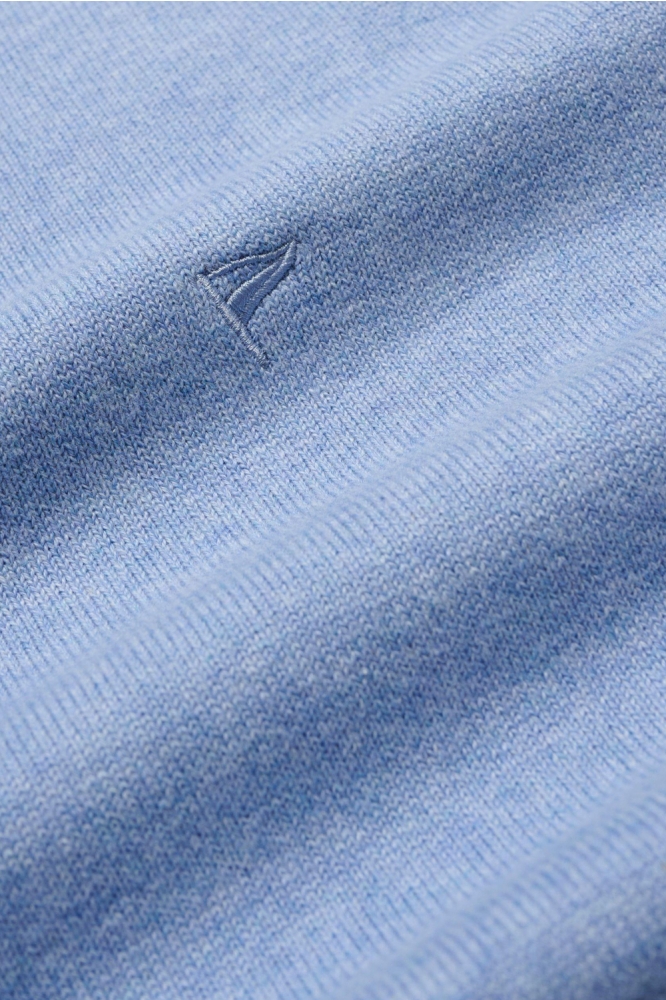 Campbell blauwe heren trui | Close up