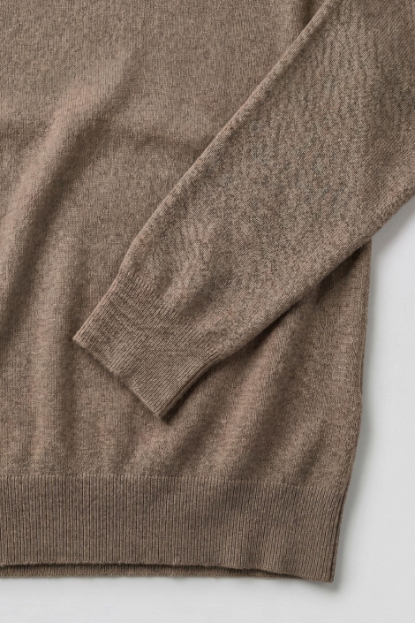 Campbell camel heren trui | Close up