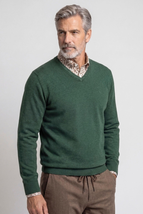 Campbell groene heren trui | Model