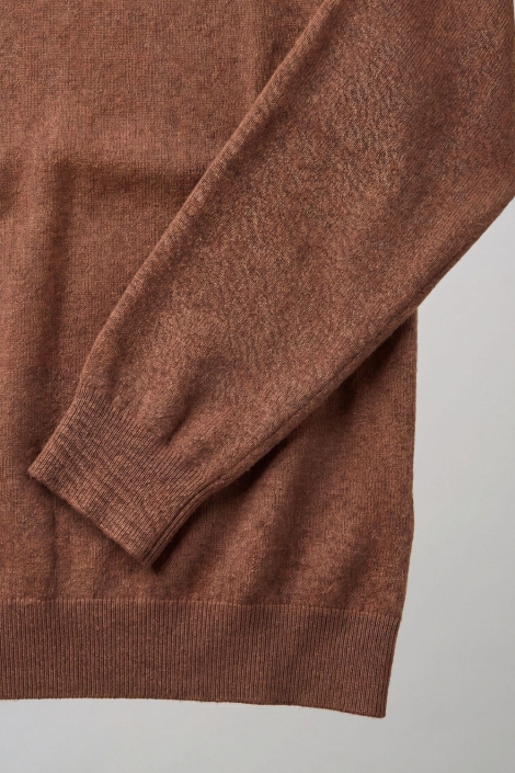 Campbell cognac heren trui | Close up