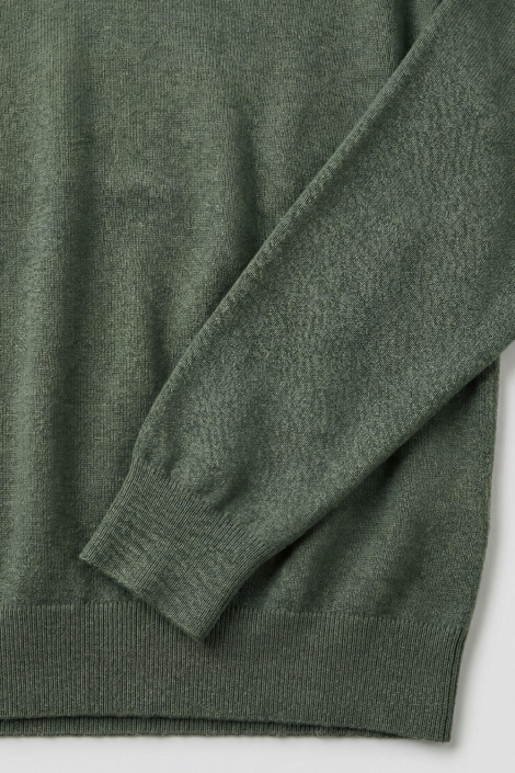 Campbell groene heren trui | Close up