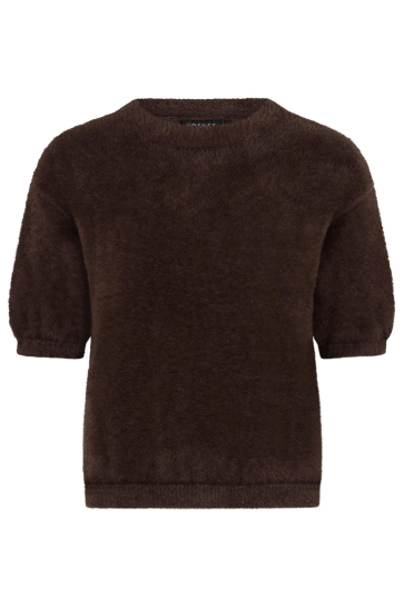 Ydence Trui KNITTED TOP MARY FC2622 DARK BROWN