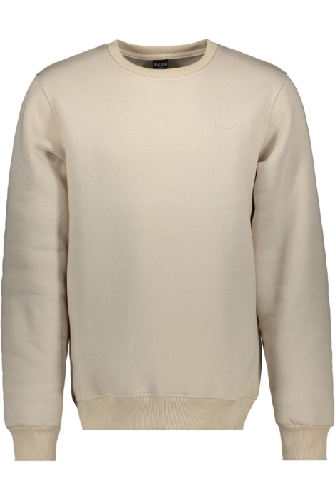 Ballin beige heren sweater | Vooraanzicht