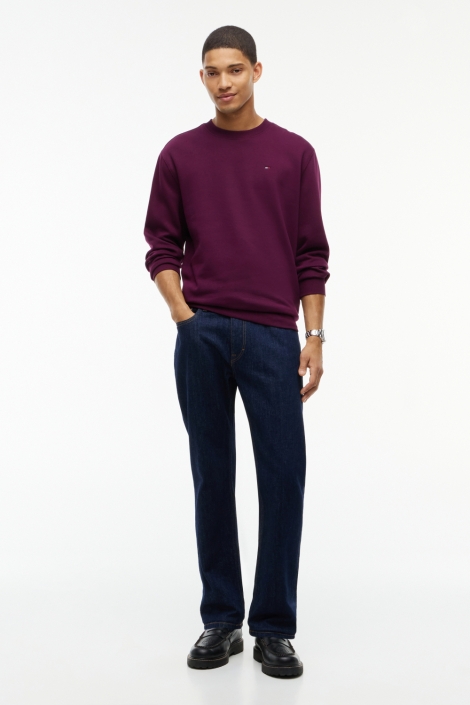 Tommy Jeans bordeaux heren sweater | Model