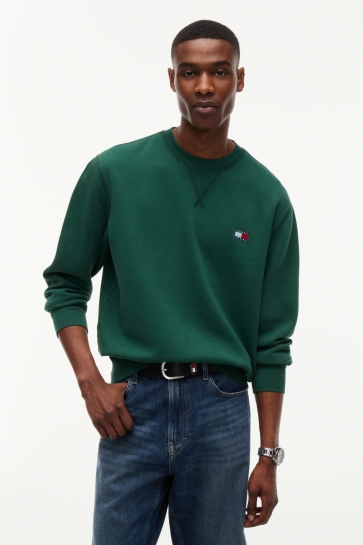 Tommy Jeans tjm reg badge crew ext Groen