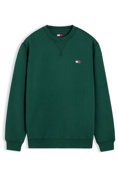Tommy Jeans groene heren sweater | Vooraanzicht
