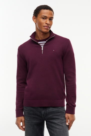 Tommy Jeans Trui TJM SLM ESS LIGHT ZIP DM0DM21654 V11 CALYPSO BERRY