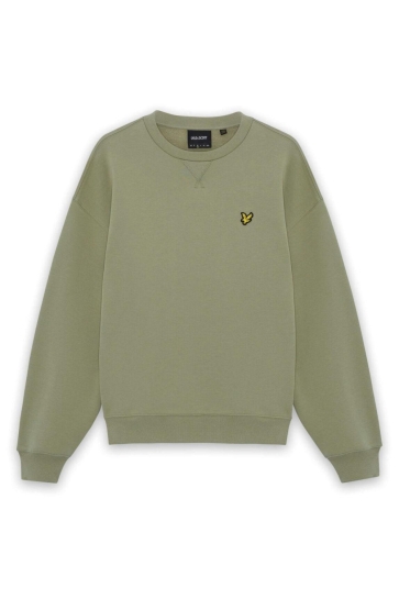 Lyle & Scott Trui HEAVYWEIGHT CREWNECK ML2627V KHAKI SMOKE