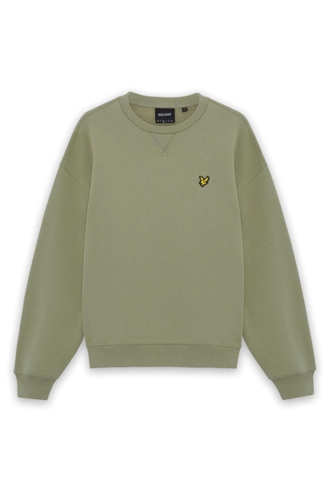 Lyle & Scott groene heren sweater | Vooraanzicht