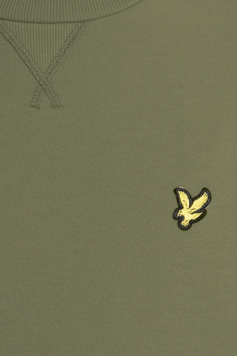 Lyle & Scott groene heren sweater | Close up