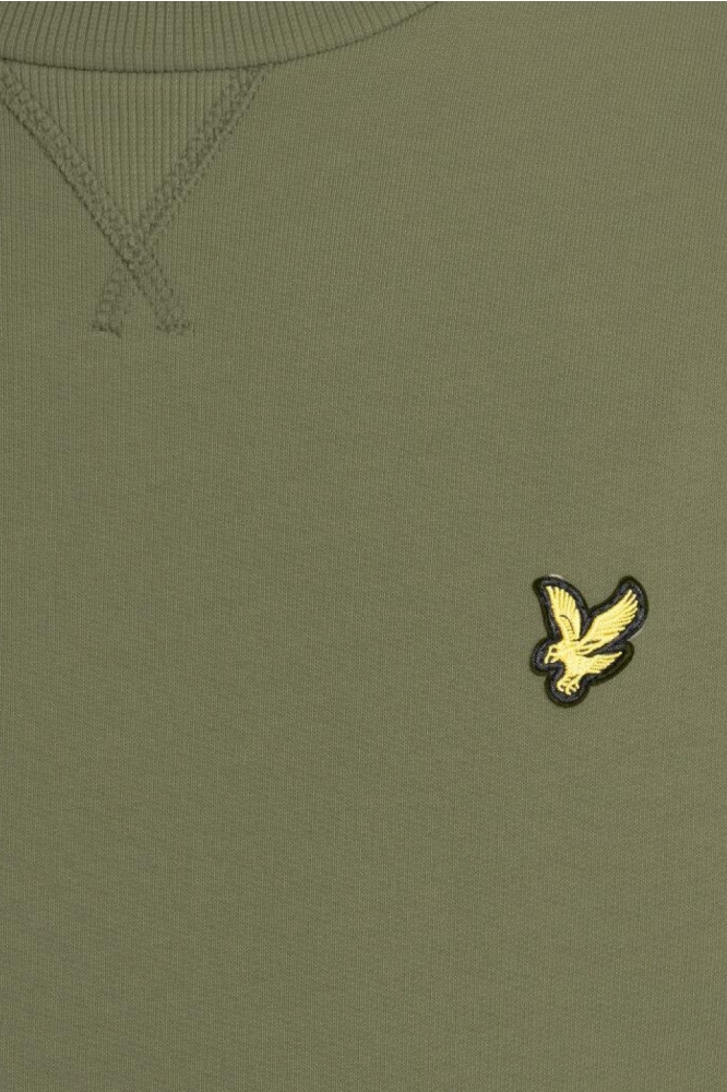 Lyle & Scott groene heren sweater | Close up