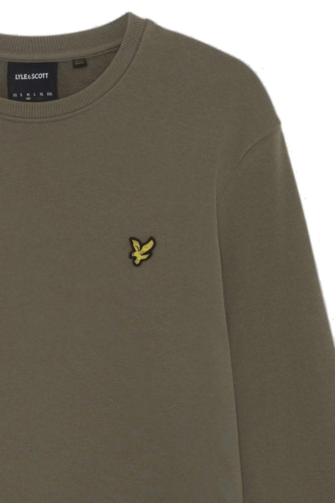 Lyle & Scott groene heren sweater | Close up