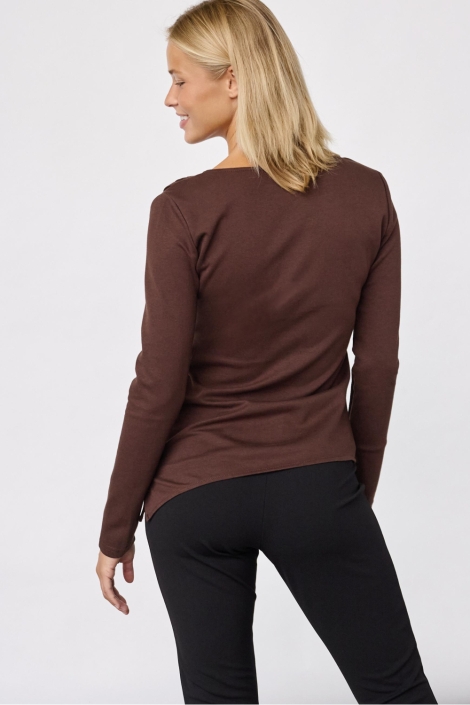 SisterS point bruine dames t-shirt | Model achteraanzicht