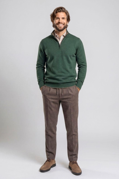 Campbell groene heren trui | Model