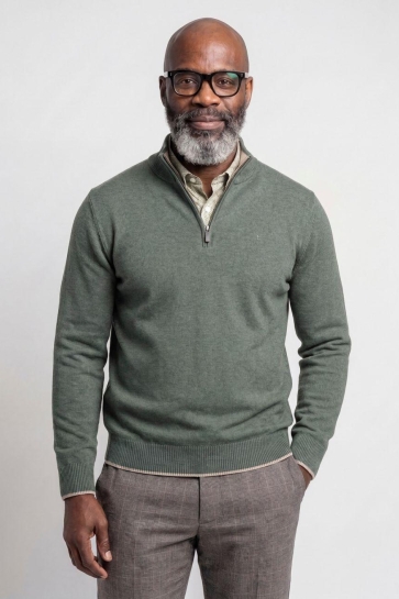 Campbell - pullover half zip sydney Groen