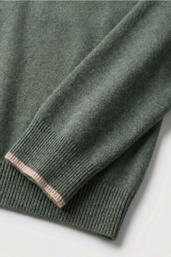 Campbell groene heren trui | Close up