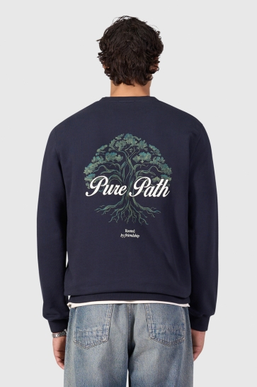 Pure Path Trui ROOTED TREE SWEATER 26030301 57 DARK NAVY