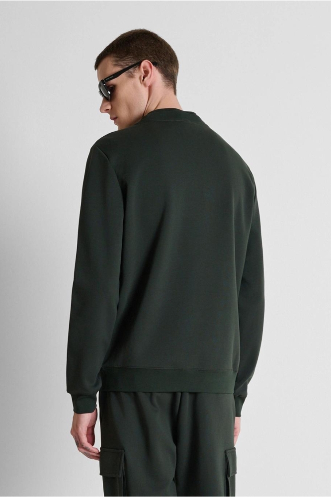 Antony Morato groene heren sweater | Model achteraanzicht
