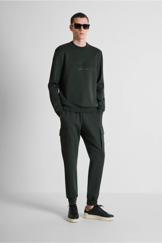 Antony Morato groene heren sweater | Model