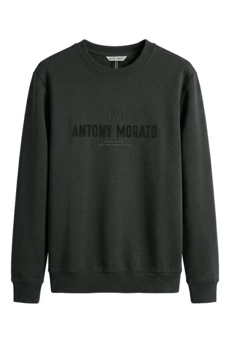 Antony Morato groene heren sweater | Vooraanzicht